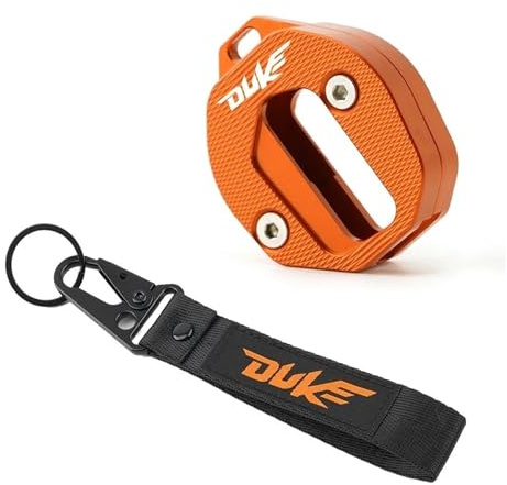 BedEuu Für KTM Duke 125 200 250 390 DUKE390 RC390 Motorrad-Zubehör, Stickerei-Schlüsselanhänger, 1 Set orangefarbener Einband, One size