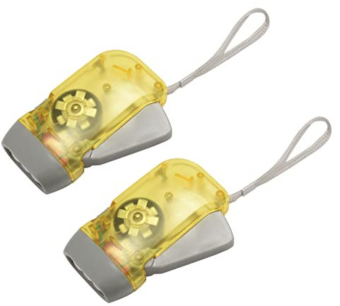 VENOAL 2 x 3 LED Dynamo Aufzieh-Taschenlampe Handkurbel ohne Batterie Taschenlampe