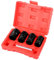 QWORK® 5 Piezas Extractores Tornillo Impacto, Extractor de Tornillos Rotos 17/19/21/22 mm, Extractor de Tuercas Rueda de Bloqueo de Acero al Cromo Molibdeno
