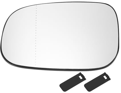 A ABSOPRO 30762571 Mirror Glass for Volvo C30 C70 S40 S60 V50 2006-2009 | Replacement with backing plate, for Volvo V70 2007-2008, Left Side