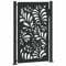 vidaXL Gartentor Schwarz 105x155 cm Stahl Wellen-Design, Zauntor, Outdoor Tor, Eisentor, Sicherheitstor, Einfahrtstor, Metall Zauntor