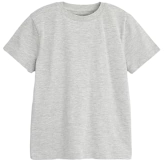 NEXT Jungen Regular Fit Kurzarm-T-Shirt Grau Mergel 104-