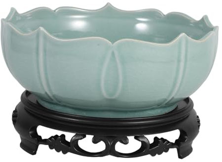 Toddmomy Vaso Di Fiori in Ceramica Ciotola Di Galleggiante Vaso Idroponico Per Piante Contenitore Per Bonsai Stile Classico Ciotola Per Piante Idroponiche Fioriera Per Ninfee