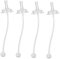 CVUTOVO 4Pcs Silicone Straws for Bottles Wide Mouth Drinking Straw Safe Easy to Use Replacement for Sippy Cups Compatible with Water Bottles