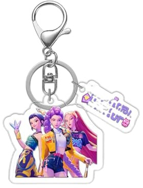 K-Pop Demon Fun Pendentif Hunters, K Pop Demon Hunters Porte-CléS,K pop Demon Hunter Goodies, Suitable For Hunter Fans To Collect And Also As Halloween And Christmas Gifts (A)
