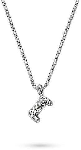s.Oliver Jungs Schmuck – Halskette mit coolem Anhänger aus Edelstahl – Cool, Modern und Lässig – Perfekte Geschenkidee
