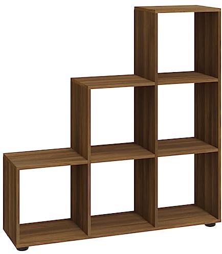 Generico Libreria a Scala Rovere Marrone 107 cm in Legno Multistrato