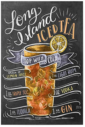 artboxONE Poster 30x20 cm Cocktails Typografie Long Island Iced Tea - Bild Long iced Island