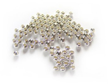 100 Stück Quetschperlen, Crimpperlen, Quetschkalotten, 2,5 mm, 925 Silber, Deutscher Hersteller/Produktion