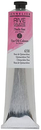 Sennelier Rive Gauche Fine Oil Color for Artists, 200ml Tube, Quinacridone Pink 658
