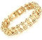 OSTAN Herren Edelstahl Armbänder Fahrradkette Biker Motorradkette Gliederkette Herren Armband Rock Band Armreif (gold, 21.5)