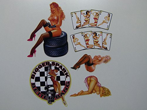 cut-it folientechnik & design MG618 / Aufkleber Set Pinup Girls Breite je ca. 6,5cm Bigger Spark Pin Up Retro Vintage 50th 60th 70th American Diner Rockabilly Kult Sticker