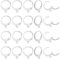 PandaHall 50 Pcs 304 Edelstahl Hebel Zurück Ohrring Haken Ohrstecker mit offener Schleife 14.5x12x2mm für DIY Ohrring Schmuck Herstellung, Silber