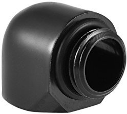 Richer-R 1pcs G1 / 4 Zoll Gewinde Adapter, 1 Stücke Messing 90 Grad Fitting Adapter G1 / 4 Gewinde Adapter Set,Geeignet für CPU Wasserkühlung Kühlkörper Schwarz(Männlich zu Weiblich)