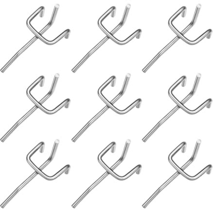 Yardwe 50PCS Peg Board Hooks Set Pegboard Hook Assortment Garage Workshop Organizer Utility Hook Pegboard Tool Holders Hanging Pegboard Accessories