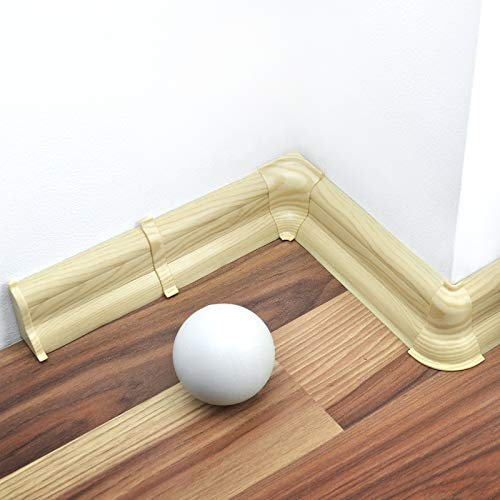 [DQ-PP] 1x Außenecke 52mm PVC Ahorn Laminatleisten Fussleisten aus Kunststoff Laminat Dekore