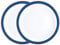 Denby - Imperial Blue Dinner Plates Set of 2 - Dishwasher Microwave Safe Crockery 26.5cm - Blue, White Ceramic Stoneware Tableware - Chip & Crack Resistant Large Plates