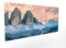 Panorama Leinwand Bilder DREI Spitzen der Lavaredo Dolomiten 210 x 100 cm in 3 Stück - Gedruckt auf hochwertiger Leinwand mit Rahmen - Leinwandbilder XXL Wohnzimmer - 3 teilige Bilder
