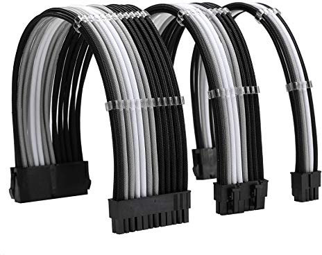 Formulamod Sleeve Extension Power Supply Cable Kit 18AWG ATX 24P+ EPS 8-P+PCI-E8-P with Combs for PSU to Motherboard/GPU Fm-NCK3