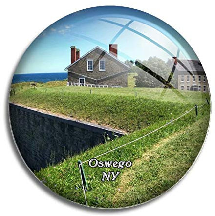 Kühlschrankmagnet Oswego Fort Ontario State NY USA Amerika Glasmagnete für Kühlschrank Souvenirs Niedlicher Kristallmagnet Dekor für Whiteboard Büro Zuhause Geschenk