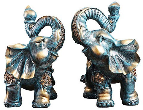 LISAQ Chinesische Retro Elefanten Ornamente Kreatives Wohnzimmer Couchtisch Weinschrank Wohnaccessoires Schlafzimmer Nafu Ornamente
