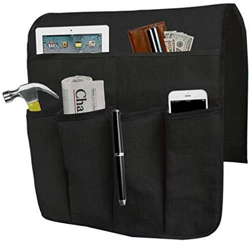 IPENNY Anti-Rutsch-Couch Sofa Armlehne Organizer Stuhl Betttasche Aufbewahrungstasche Halter Tasche Hängende Speicherbeutel für TV Fernbedienung Handy Tablet Buch Magazine DVD Brillen Trinker Snacks