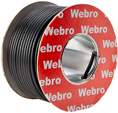 Webro RG6 - Cable coaxial coaxial para TV y satélites, 50 m, Color Negro