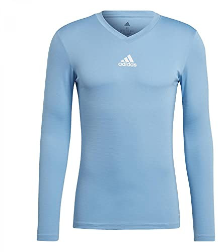 adidas Men's Team Base Tee JERSEY LONG SLEEVE , Team Light Blue, M UK