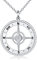 HOOHWE Kompass Halskette Anhänger S925 Sterling Silber Kompass kette für Damen Herren Inspirierendes Reisegeschenk Schmuck