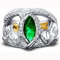 NJKM Ring 925 Sterling Silber Aragorn Ringe Von Barahir LOTR Ehering for Männer Filmfan Schmuck (Size : 12)