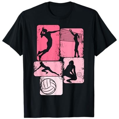 Volleyball Mädchen Volleyballerin Kinder Damen Frauen T-Shirt
