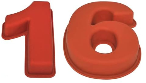 Selecto Bake Large Silicone Number 16 Cake Tin Mould 16th Birthday Wedding Anniversary 1 6