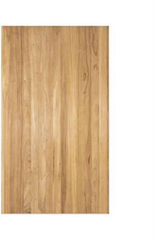 BioMaderas Plateau de table en teck massif 30 mm épaisseur/plan de travail/plaque de meuble/plancher d'étagère/découpé/FSC® 100 % lattes continues