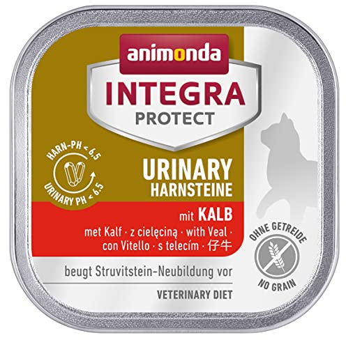 animonda INTEGRA PROTECT Katzenfutter nass Urinary Struvitstein Kalb (6 x 100g), vom Tierarzt empfohlen bei Harnsteinen, mit Veterinären entwickeltes Diätalleinfutter für erwachsene Katzen