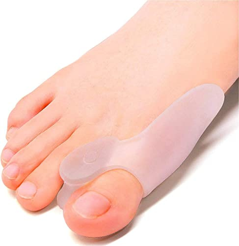 PrettSole 2 Pairs Bunion Cushion Pads (1/2' Thickness), Protector with Spacer to Separate Big Toe, Bunion Relief Pads with Gel Shield to Relieve Pain, Treat Pain in Big Toe Joint