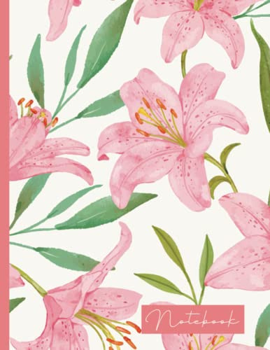 LILY NOTEBOOK: JOURNAL NOTEBOOK 100 WHITE LINED PAGES 8.5x11in.