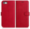 DENDICO Coque pour iPhone SE 2022 / iPhone SE 2020 / iPhone 8 / iPhone 7, PU en Cuir Coque Portefeuille Étui Housse, Design Classique TPU Coque pour iPhone SE 2022 / SE 2020/8 / 7, Rouge