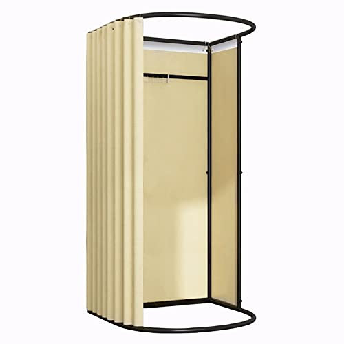 LXSEHN Umkleidekabine Freistehend, U-Form Bewegung Spur Umkleideraum, Bodenstehende Tragbarer Sichtschutz, Schattierung umkleide Öse Eisenhalterung, für Büro Einkaufszentrum