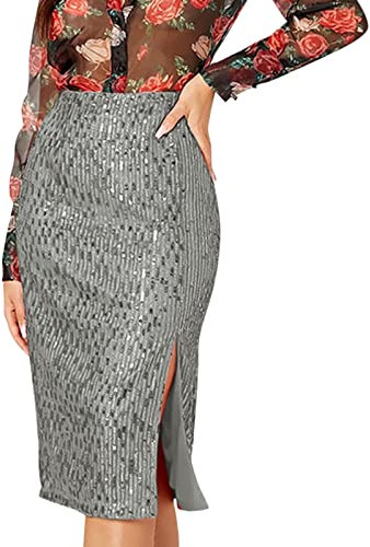 Minirock Damen Sexy Kurz Stretch Damen Metallischer Faltenrock Mini Skaterrock Stretch Skater Rocke Mini Glocken Rock Hohe Taille Metallischer Faltenrock Kurze Minirock Shiny Plisseerock Röcke Tanz Tu