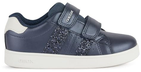 Geox J Eclyper Girl A Basket, Bleu Marine, 32 EU
