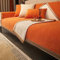 TUCVZVO Sofabezug Sofaschoner rutschfest Sofa Überzug Sofa Couch Cover Anti-Slip, Waschmaschinenfest Sofabezug 1 2 3 4 Sitzer L Form Ecksofa Für Hunde Pets,Orange,1 pc 70x120cm