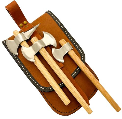 Raven Forge Cheese Axes (Set of 3) - High Carbon Steel Cheese Cutter Axe Set for Slicing Cheese. Unique Kitchen Accessories for Entertaining & Dinner Parties. Alternative Cheese Knives.