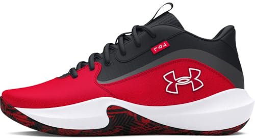 Under Armour UA Lockdown 7, Scarpa da Basket Unisex-Adulto, Red/Black/Red, 46 EU