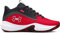 Under Armour UA Lockdown 7, Scarpa da Basket Unisex-Adulto, Red/Black/Red, 46 EU