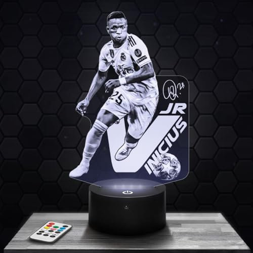Nachttischlampe V. Junior Fußball deko Fußballer. Geschenkidee Mann objekt V.Junior Fußball Nachtlicht Erwachsene deko Zimmer. Weihnachten TOP