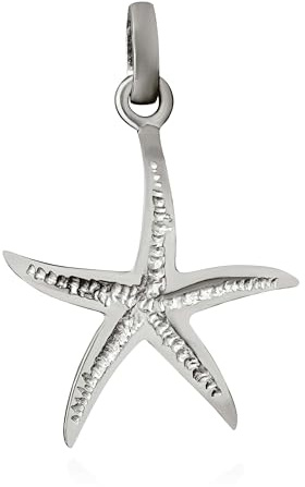 NKlaus Kettenanhänger Seestern Hitode 925 Silber, maritim, 27mm, 1 Stück | Silberfarbenes Stachelhäuter-Motiv, ca. 22x2mm, Gewicht ca. 1,5g