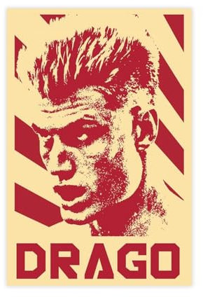 MEZUMI Ivan Drago Propaganda Leinwand Poster Wandkunst Dekor Druck Bild Gemälde für Wohnzimmer Schlafzimmer Dekoration ungerahmt 30 x 45 cm