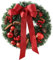 HSHTTKL Neu Robuster, rustikaler Kranz, Weihnachtskranz, Kunststoff-Winterkranz, Girlande, Rattan-Kreis mit Kugeln und Schleifen, zum Aufhängen an Weihnachten Künstliche Blumen