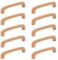 MOROBOR Wooden Cabinet Handles Solid Wooden Drawer Pull 96mm Hole Centers U-Shaped Cabinet Hardware Pull for Bedroom Bathroom Kitchen Cabinets Door- 10 Pack