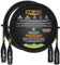 2 Units - 5 Foot - WBC-PRO-QUAD Ultra-Silent Ultra-Flexible Balanced Star-Quad Cable with Neutrik Male & Female XLR Plugs & Black Tweed Jacket